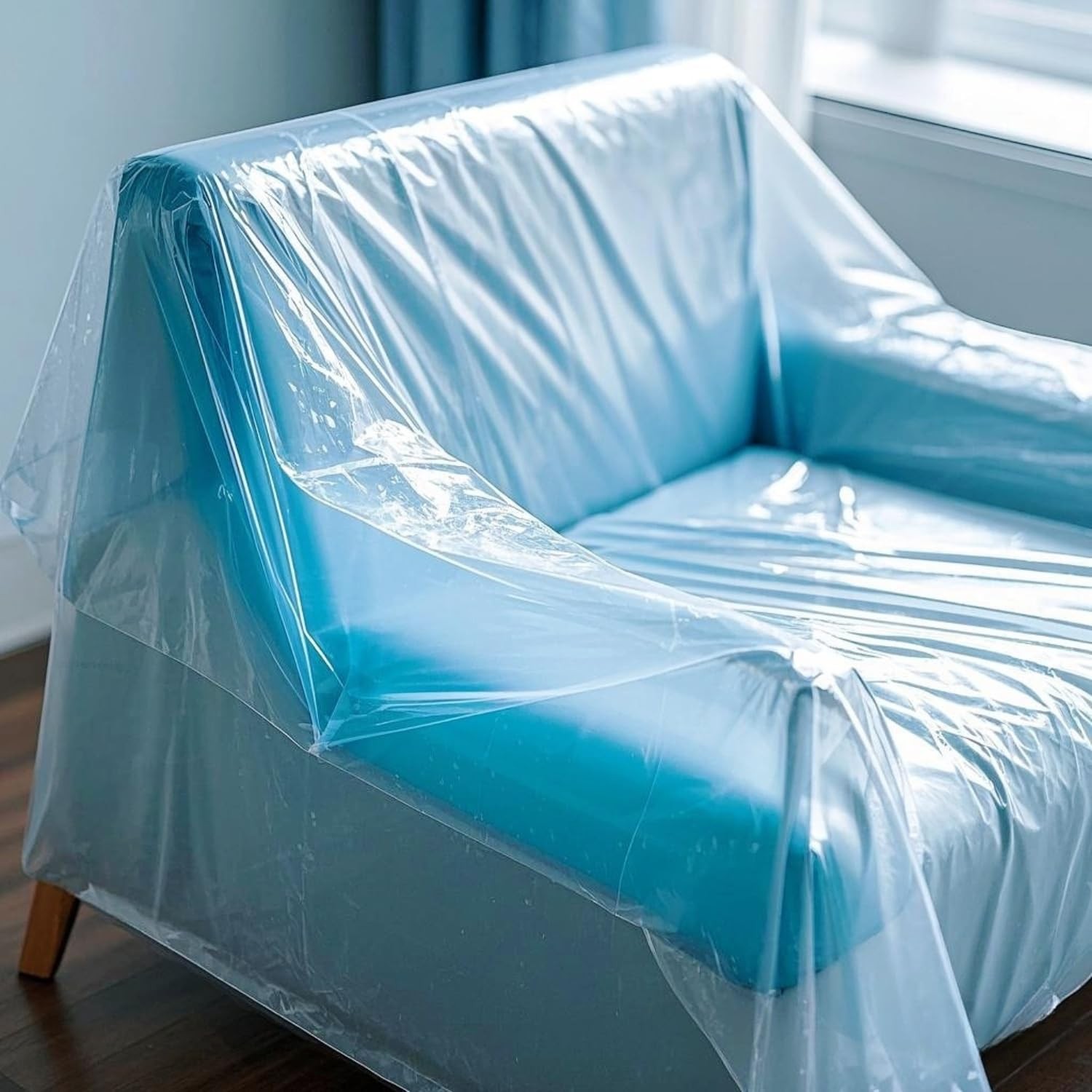 2-Pack Plastic Chair Cover for Storage Waterproof Dust-proof Armchair Cover S