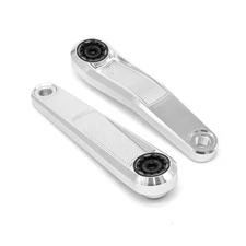 Buzz Bar Ebike Cranks - Left Offset Square Drive 160mm - Silver-Black V3.1