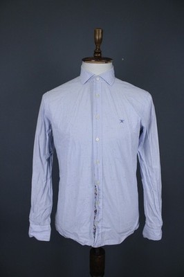 Hackett London Slim Fit Multicolor Striped Cotton Long Sleeve Shirt Size Medium