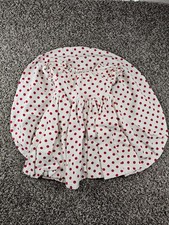 Vintage Handmade Toddler Girls Sz 4T Circle Dress Red White Polka Dot Formal
