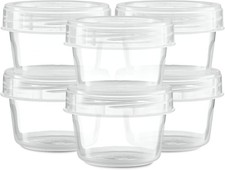 4 Ounce 20 Pack Clear Twist cap Containers With Clear Screw on Lids Twist Food