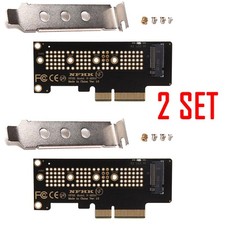 2 PACK NVMe PCIe M.2 NGFF SSD To PCIe X1 Adapter Card PCIe X1 M.2 With Bracket