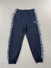 Adidas Essentials 7/8 Joggers Womens M Navy 3 Stripe Animal Print Sweatpants