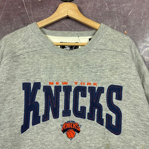 Sudadera De Colección New York Knicks Para Hombres Gris XL Bordada Starter NBA 90s 2993 - Imagen 3 de 7