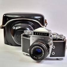 Exakta Varex IIb SLR Film Camera +Case, Domiplan Lens, 1960s, Very Good, Working