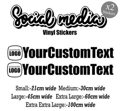 Social Media Tag Vinyl Aufkleber Abziehbilder - Auto Van Stoßstange Fenster Laptop