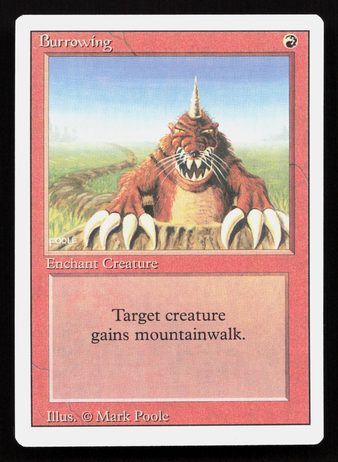 Burrowing Revised Edition Uncommon Magic: The Gathering NM