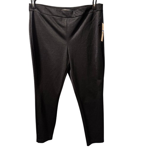 Nanette Lepore Black & Silver Leggings Sz XL women pull on legging. NWT - Picture 8 of 12