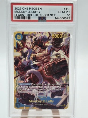 Monkey D Luffy OP11-118 SEC Learn Together One Piece English Secret Rare PSA 10