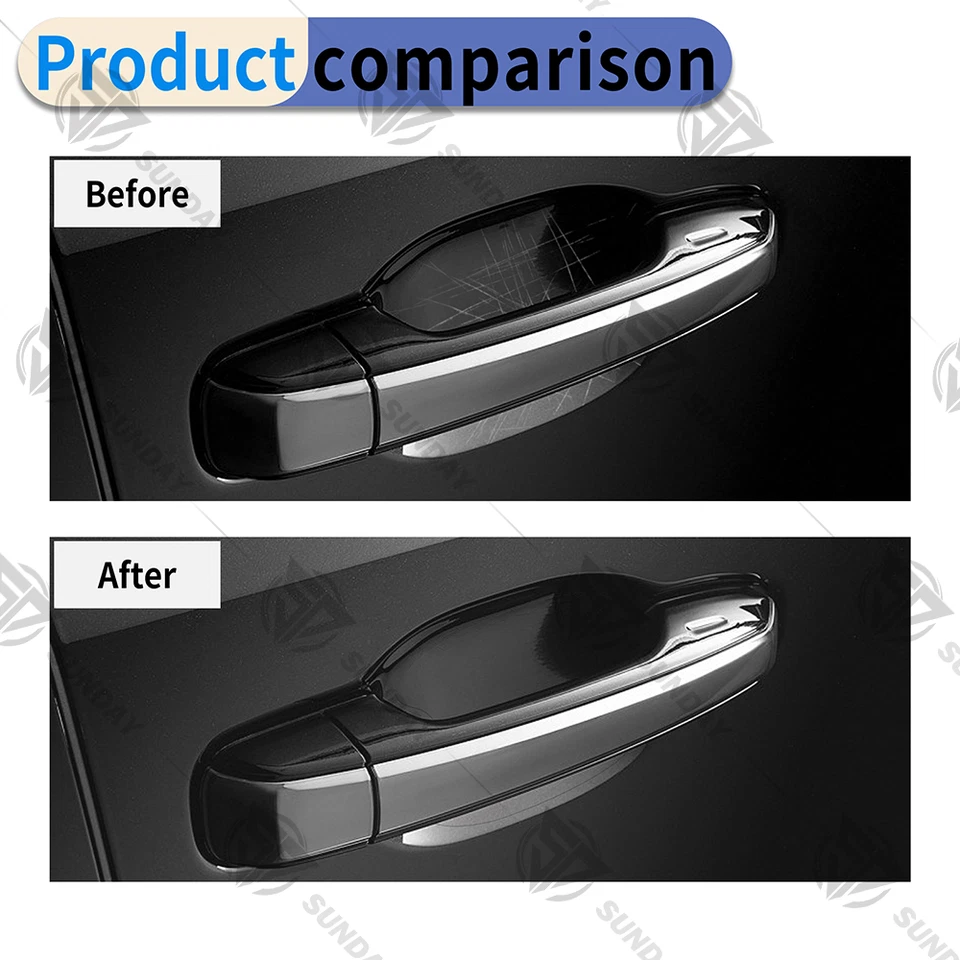8Pcs Waterproof Door Handle Cup Protector Cover For Camry Tacoma Anti Scratch Foto 2 de 4