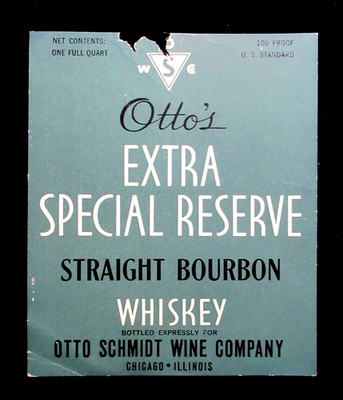 Vintage Otto s Extra Special Reserve Straight Bourbon Whiskey Label