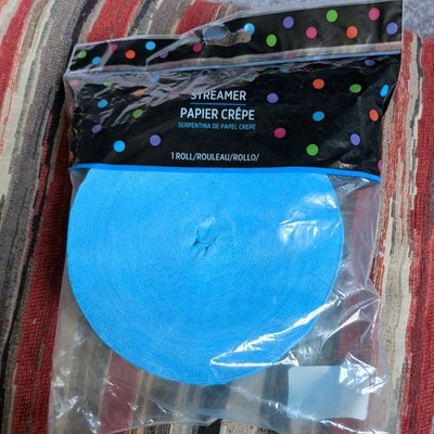 Vibrant Jumbo Carribean Blue Crepe Roll - 500 Feet (1 Piece) - Premium Quality, 