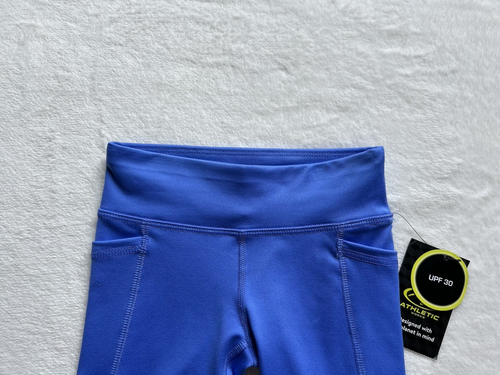 Athletic Works Girls Santorini Blue 5.5" UPF 30 Pockets Biker Shorts Sz XS (4-5) - Picture 5 of 10