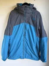 The North Face 3-in-1 Jacket Men's Large Blue Hooded Ski Snow Weatherproof