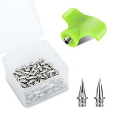 9.5mm 3/8 Inch Track Spikes, 50 Pieces Hard Steel Spikes for Track Shoes, Tra...