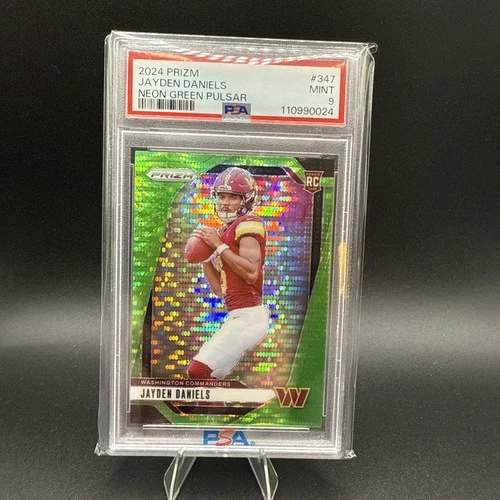 2024 Panini Prizm - Rookies Jayden Daniels #347 Neon Green Pulsar Prizm (RC)