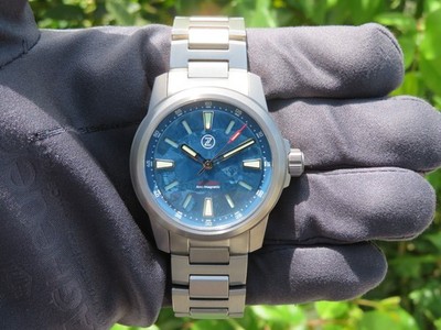 Zelos Aurora Field Men's 38mm Titanium Automatic Wristwatch w/Full Set