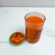 Yankee Candle Maple Leaf 12 oz Tumbler Jar Pillar Candle New