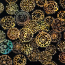 Gold Holographic Stickers,  90Pcs Magic Constellat Astronomy Stickers for Scrapb