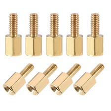 M2.5x6 mm + 6 mm Male to Female Hex Brass Spacer Standoff 100pcs