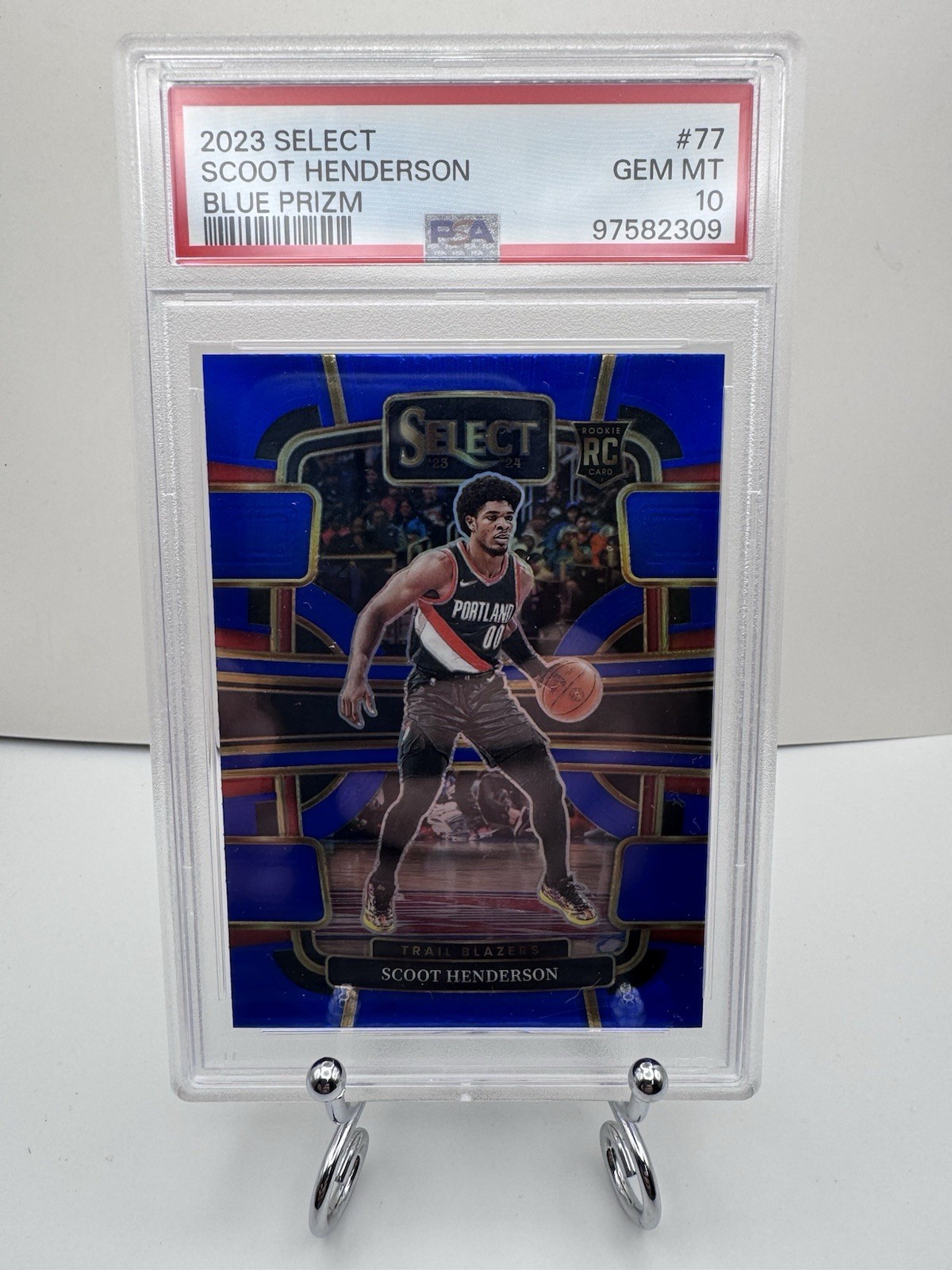 2023-24 Panini Select - Concourse Scoot Henderson #77 Blue Prizm (RC)