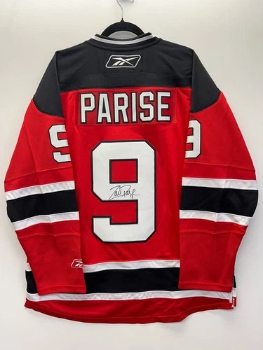 New Jersey Devils Zach Parise #9 Signed Reebok Jersey Alt Red - Size L NHL