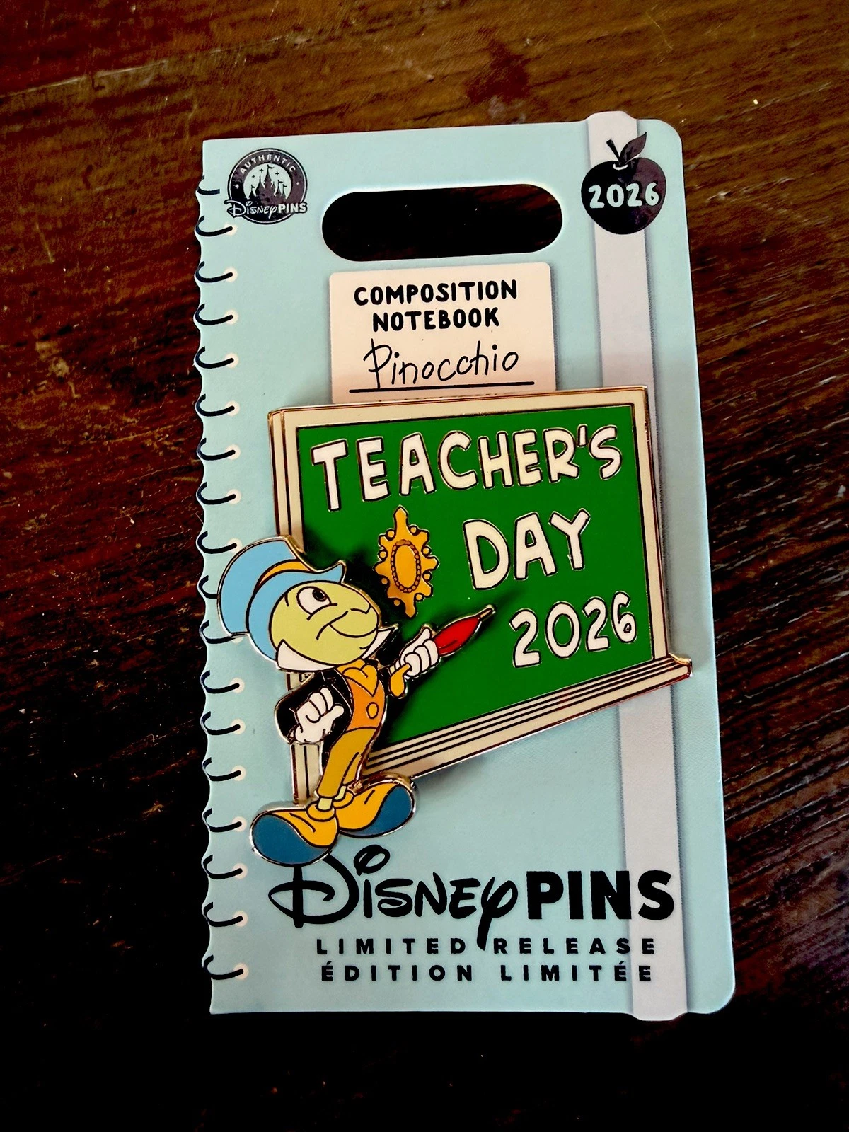 NEW 2026 Disney Parks Teachers Day 2026 Jiminy Cricket Pin SHIPPING TODAY