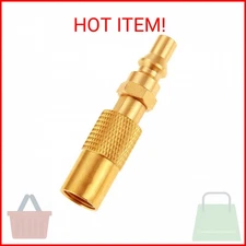 Uenede Solid Brass 1/4" RV LP Propane Quick Connect/Disconnect Conversion Fittin