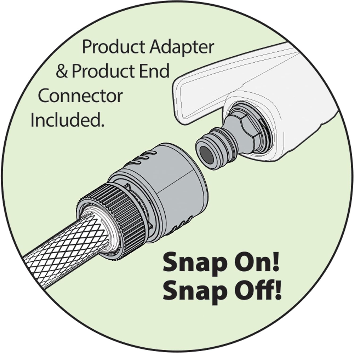 Melnor 65175AMZ 6-Piece Quick Connect Starter Set – Black & Grey Adapters     