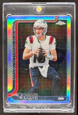 2025 Topps Chrome Drake Maye #207 Lightboard Logo Variation Patriots