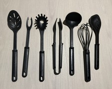 Set of 7 Calphalon 14" Black Nylon Cooking Utensils 400 Degrees Made in USA