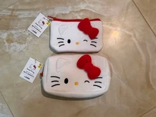 [Hello Kitty] Korean Daiso Limited Edition Wink Kitty Pouch Large/Medium Set