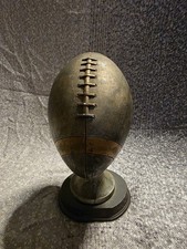 Football Trophy Award Gray Metal with Black W...