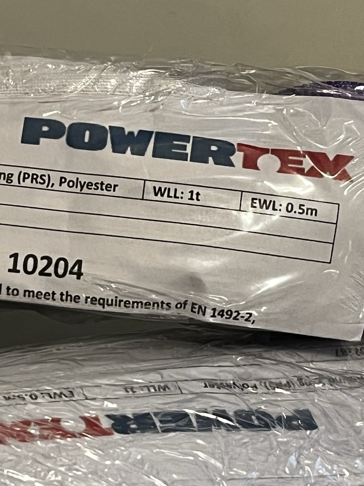 (2) Lifting Sling Endless Loop 1 Meter 1 Ton Heavy Duty Polyester Purple 3.28 FT