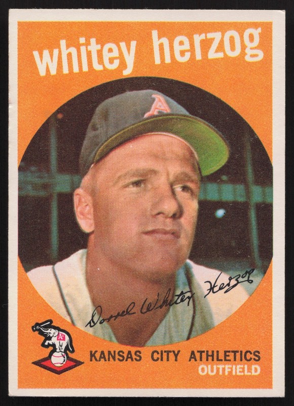 1959 Topps - Whitey Herzog #392 VG-EX+ NICE CARD