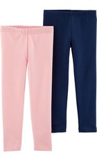 Carter s Girls 2 Pack Leggings 4/5 Pink Navy NWT Excellent Condition