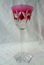 VAL SAINT LAMBERT BAYREUTH VERRE A VIN ROEMER CRISTAL TAILLÉ DE COULEUR COLORÉ D