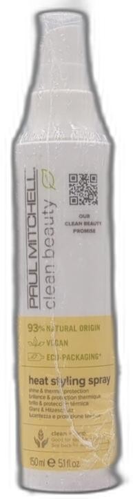 Paul Mitchell Clean Beauty Heat Styling Spray, Shine & Thermal Protection, For