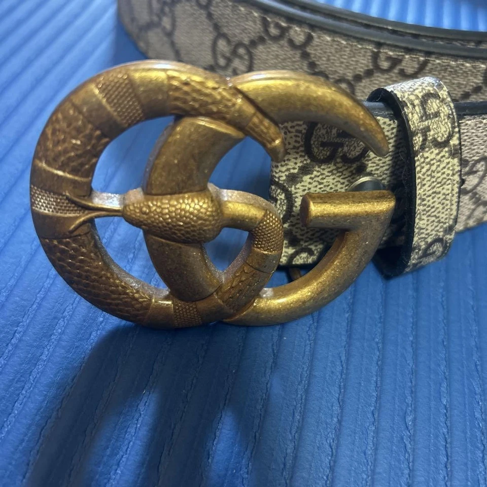 GUCCI GG Snake design Belt Beige X Red X Black - Image 2 of 4