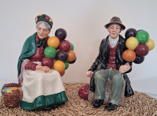 Royal Doulton Balloon Man & Balloon Woman Vintage