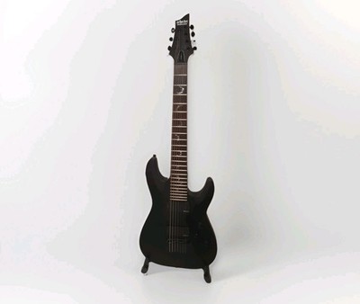 Schecter Diamond Series 7 Saiter E-Gitarre mit EMG Hz Damien -7 Schwarz