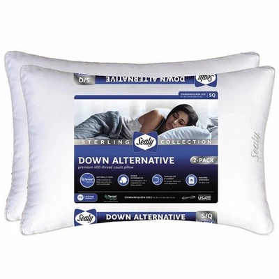 2-Pack Sealy Sterling Collection Down-Alternative Pillow - Queen Size 18 x 26 in