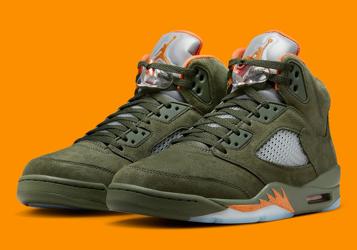 Nike Air Jordan V 5 Retro Army Olive Solar Orange Undftd DD0587