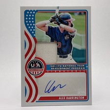 ALEX HARRINGTON 2025 Panini Stars & Stripes RC Game-Used Materials Auto NTDP