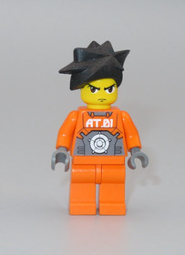 LEGO  Exo Force Gate Guard minifigure black Spiky Hair 7705 7706