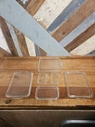 Vintage Lot of 6 Pyrex Clear Ribbed Glass Refrigerator Dish Lids- Lids ONLY