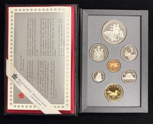 1990 Canada Proof Coin Set Royal Canadian Mint Silver Dollar Henry Kelsey w/ COA