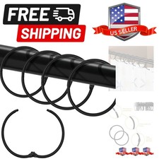 Shower Curtain Hooks Rings,24 Pcs Rustproof Metal Shower Hooks for Shower Cur...