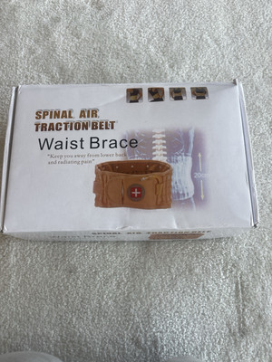 Inflatable Waist Belt Back Massage Air Traction Spinal Lumbar Brace Pain Relieve