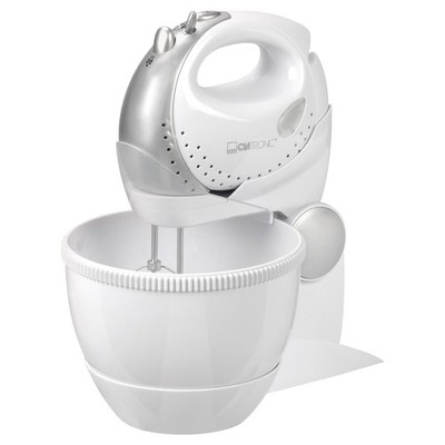 Clatronic Handmixer-Set HMS 2739 weiß, Rührschüssel mit autom. Antrieb, NEU